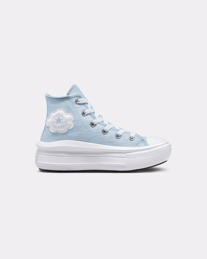 Zapatos Plataforma Converse Chuck Taylor All Star Move Cloud Patch Altas Niña Azules | PE 04LW57